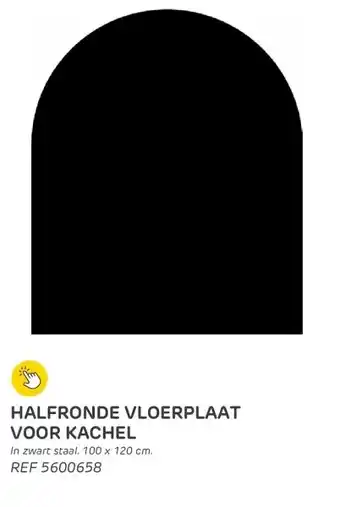 Brico Halfronde vloerplaat voor kachel aanbieding