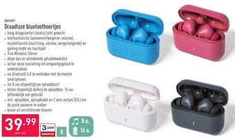 ALDI Envivo Draadloze bluetoothoortjes aanbieding