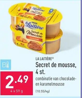 ALDI La Laitiere Secret de mousse, st. aanbieding