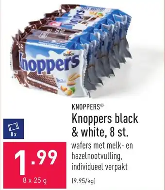 ALDI Knoppers black & white, 8 st. aanbieding
