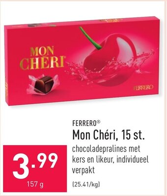 ALDI Ferrero Mon Cheri, 15 st. aanbieding