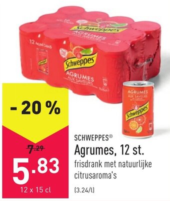 ALDI Schweppes Agrumes, 12 st. aanbieding