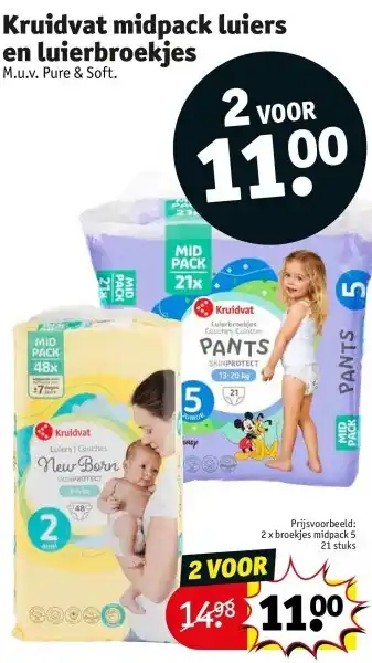 Kruidvat Kruidvat midpack luiers en luierbroekjes aanbieding