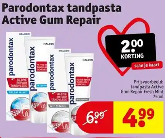 Kruidvat Parodontax tandpasta active gum repair aanbieding