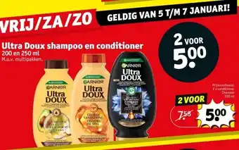 Kruidvat Ultra doux shampoo en conditioner aanbieding