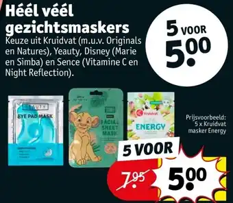 Kruidvat Héél véél gezichtsmaskers aanbieding
