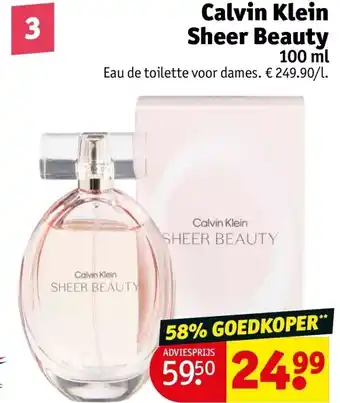 Kruidvat Calvin klein sheer beauty aanbieding