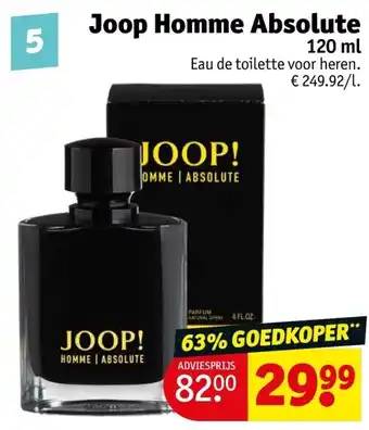 Kruidvat Joop homme absolute 120 ml aanbieding