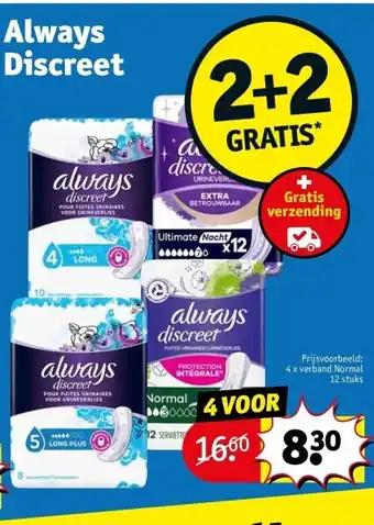 Kruidvat Always discreet aanbieding