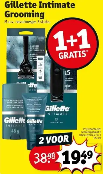 Kruidvat Gillette intimate grooming aanbieding