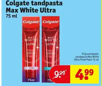 Kruidvat Colgate tandpasta max white ultra aanbieding