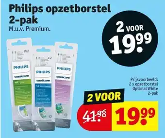 Kruidvat Philips opzetborstel 2-pak aanbieding