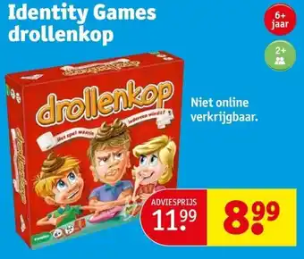 Kruidvat Identity games drollenkop aanbieding