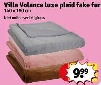 Kruidvat Villa volance luxe plaid fake fur aanbieding