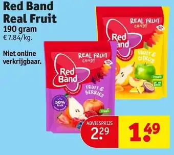 Kruidvat Red band real fruit aanbieding