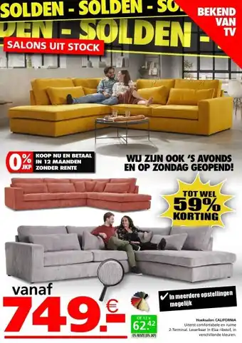 Seats and Sofas California hoeksalon aanbieding