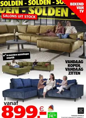 Seats and Sofas Manilla hoeksalon aanbieding