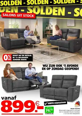 Seats and Sofas Gustav 3-zits of 2-zits salon aanbieding
