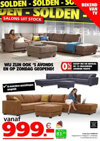 Seats and Sofas Harbour u salon aanbieding
