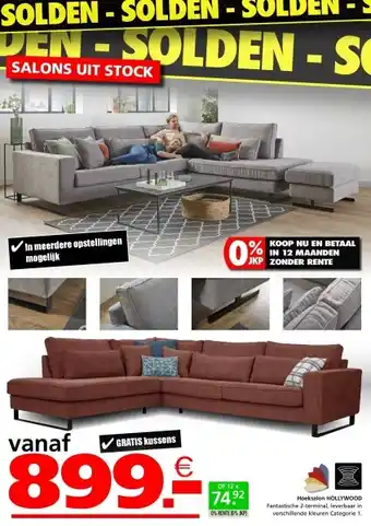 Seats and Sofas Hollywood hoeksalon aanbieding