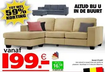 Seats and Sofas Stuart hoeksalon aanbieding