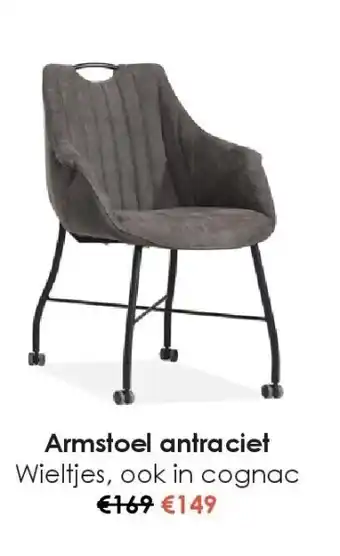 Armstoel antraciet