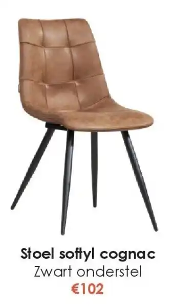 Krea Stoel softyl cognac aanbieding