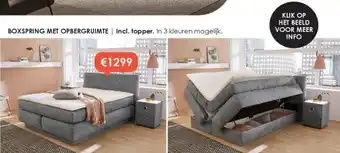 Krea Boxspring met opbergruimte aanbieding