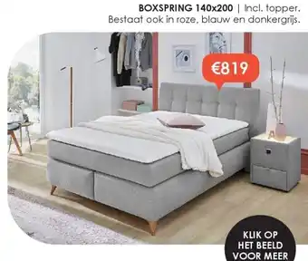 Krea Boxspring 140x200 aanbieding