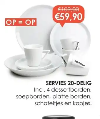 Krea Servies 20-delig aanbieding
