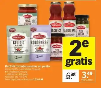 Bertolli tomatensauzen en pesto
