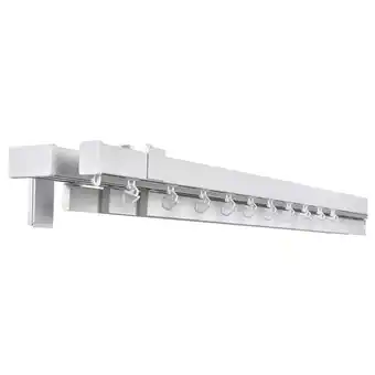 IKEA Vidga Gordijnrailset, 1 en 3 sporen, wit aanbieding