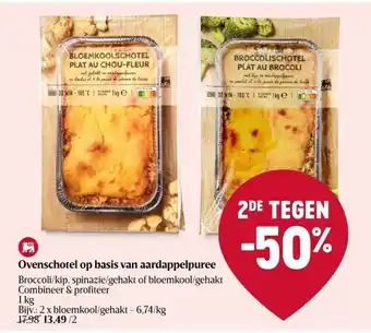 Delhaize Ovenschotel op basis van aardappelpuree aanbieding