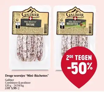 Delhaize Droge worstjes “mini-bûchettes” aanbieding