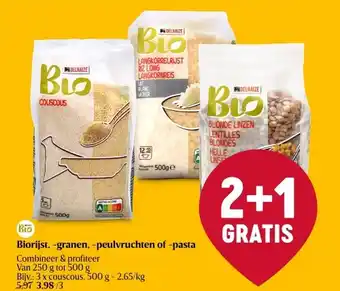 Delhaize Biorijst, -granen, -peulvruchten of -pasta aanbieding