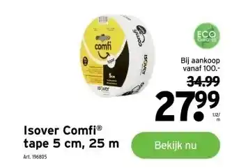 GAMMA Isover comfi tape 5 cm, 25 m aanbieding