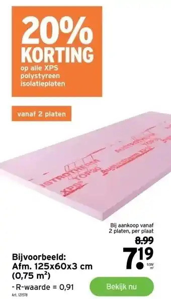 Op alle xps polystyreen isolatieplaten