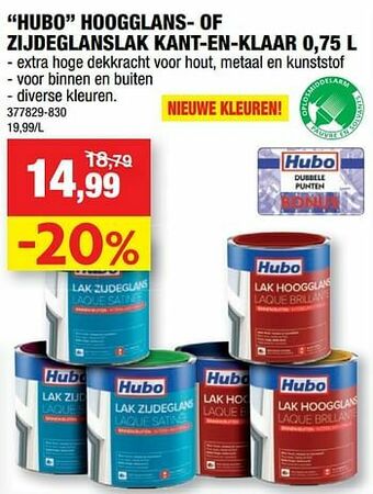 Hubo Hubo hoogglans- of zijdeglanslak kant-en-klaar aanbieding
