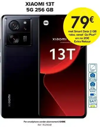 Carrefour Xiaomi 13t 5g 256 gb aanbieding
