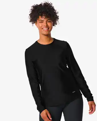 HEMA Hema dames sportshirt zwart (zwart) aanbieding