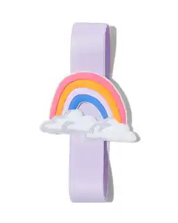 HEMA Hema elastiek voor lunchbox regenboog (paars) aanbieding