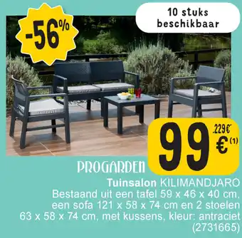 Cora Tuinsalon KILIMANDJARO Bestaand uit een tafel aanbieding