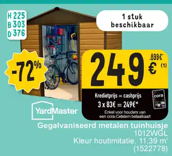 Cora Gegalvaniseerd metalen tuinhuisje aanbieding