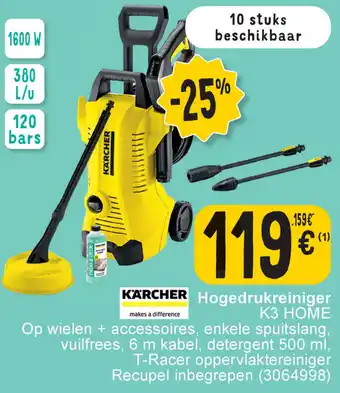 Cora Hogedrukreiniger K3 HOME aanbieding