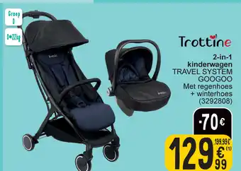 Cora 2-in-1 kinderwagen TRAVEL SYSTEM GOOGOO aanbieding