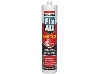 Hubo Soudal fix all high tack montagelijm 290ml wit aanbieding
