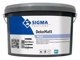 Hubo Dekomatt muurverf mat 12,5l wit aanbieding