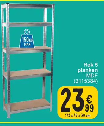 Cora Rek 5 planken aanbieding