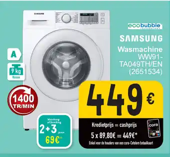Cora Wasmachine aanbieding