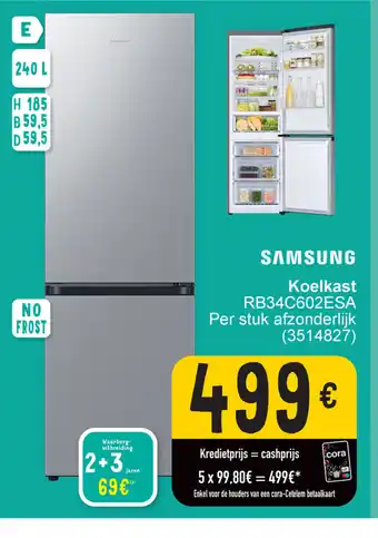 Cora Koelkast RB34C602ESA aanbieding